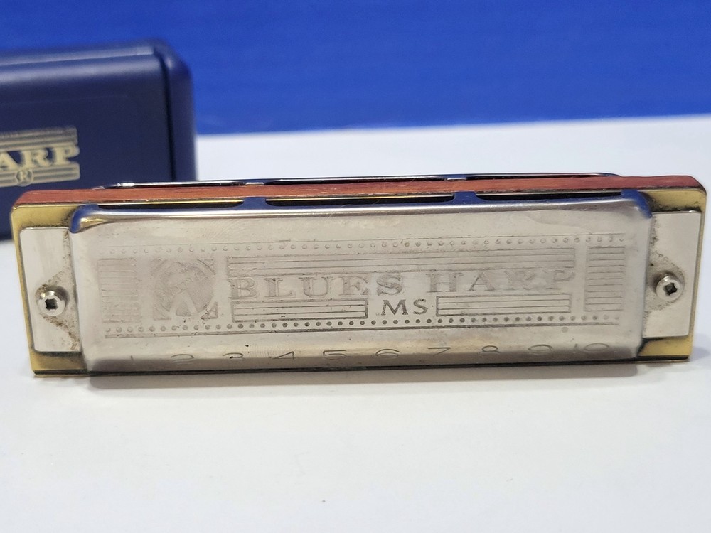 Vintage Hohner Blues Harp Harmonica in Case