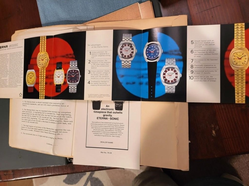 (2) Eterna Watch Co.(Grenchen) Material catalogue #6200-2 & #6200-4, Technical