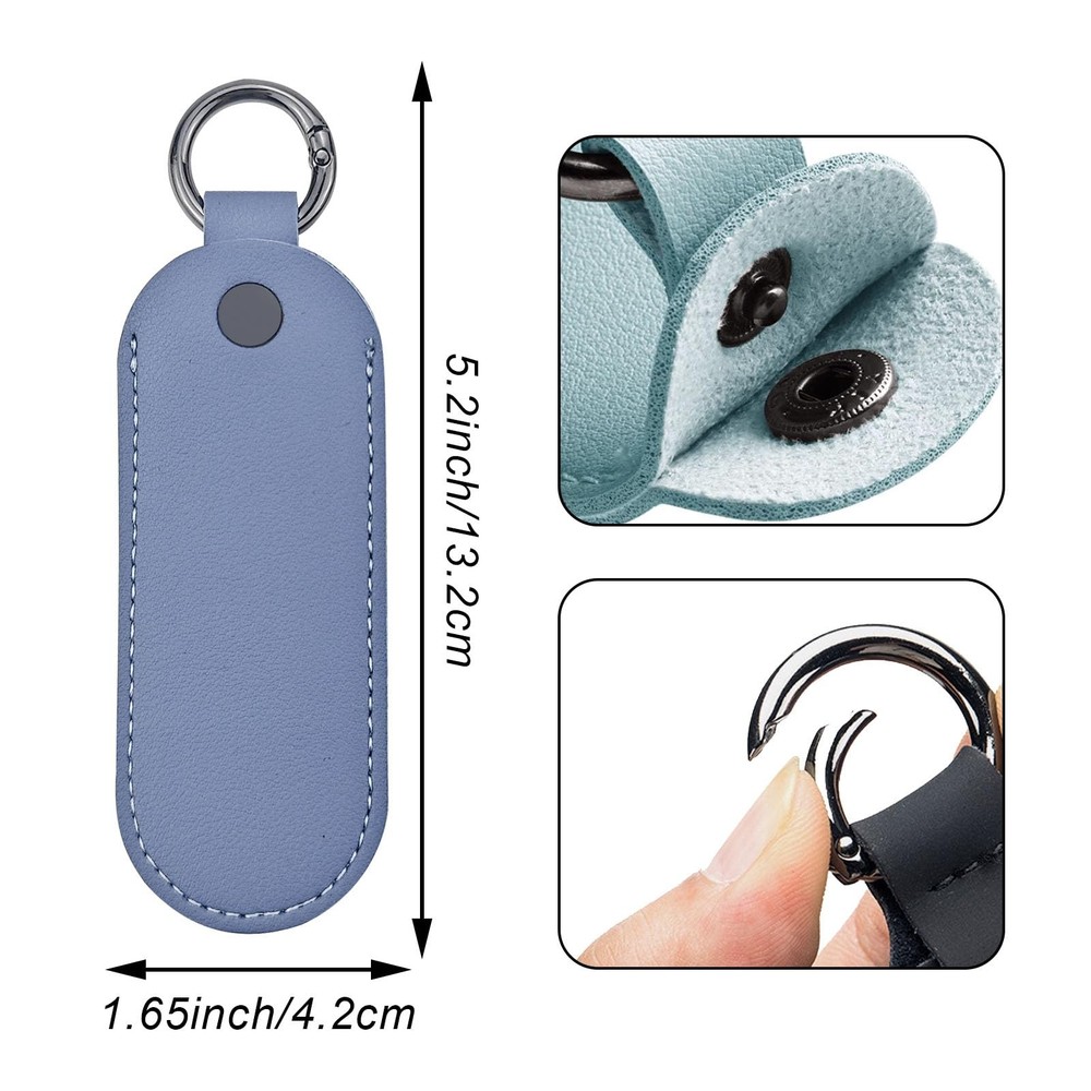 4PCS Flash Drive Case, Leather Powder + Light Blue + Sky + Green