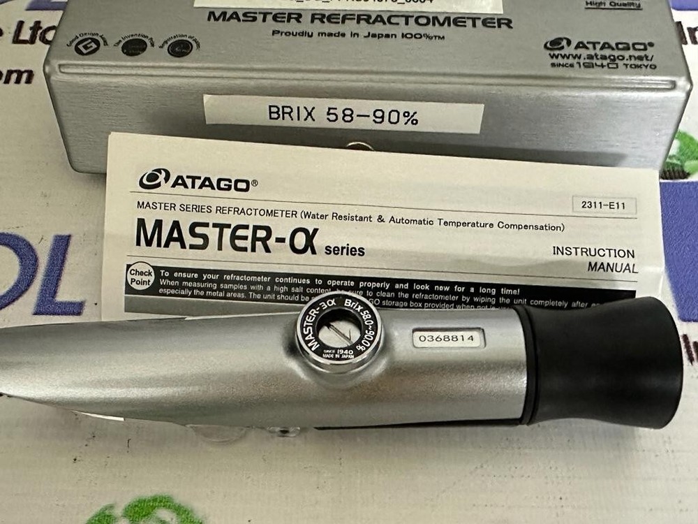 ATAGO Master-3α Series Refractometer BRIX 58-90% Automatic & Water Resistant