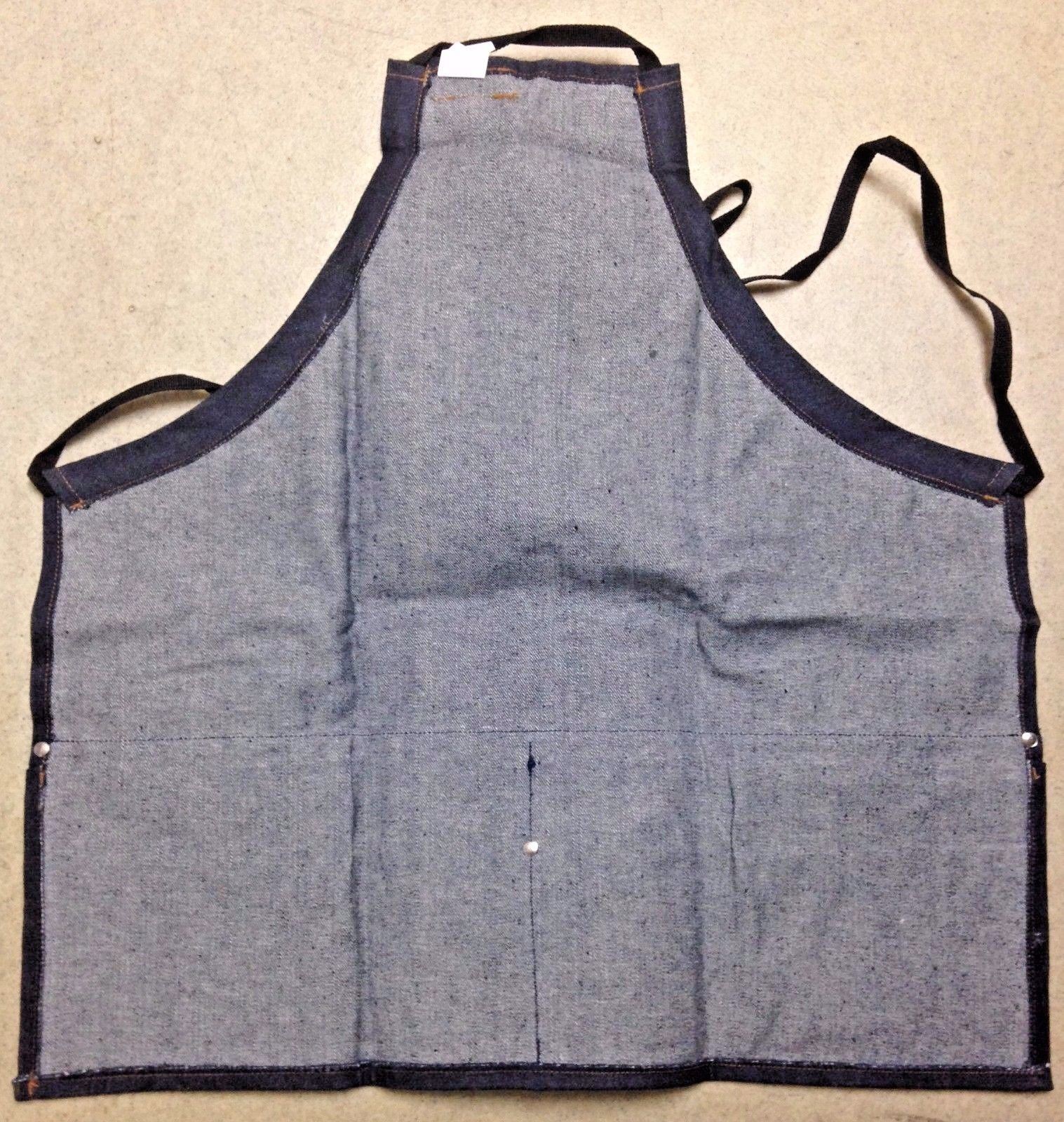 American Woodworker 120 Denim Carpenter Shop Apron Size 25" x 26"