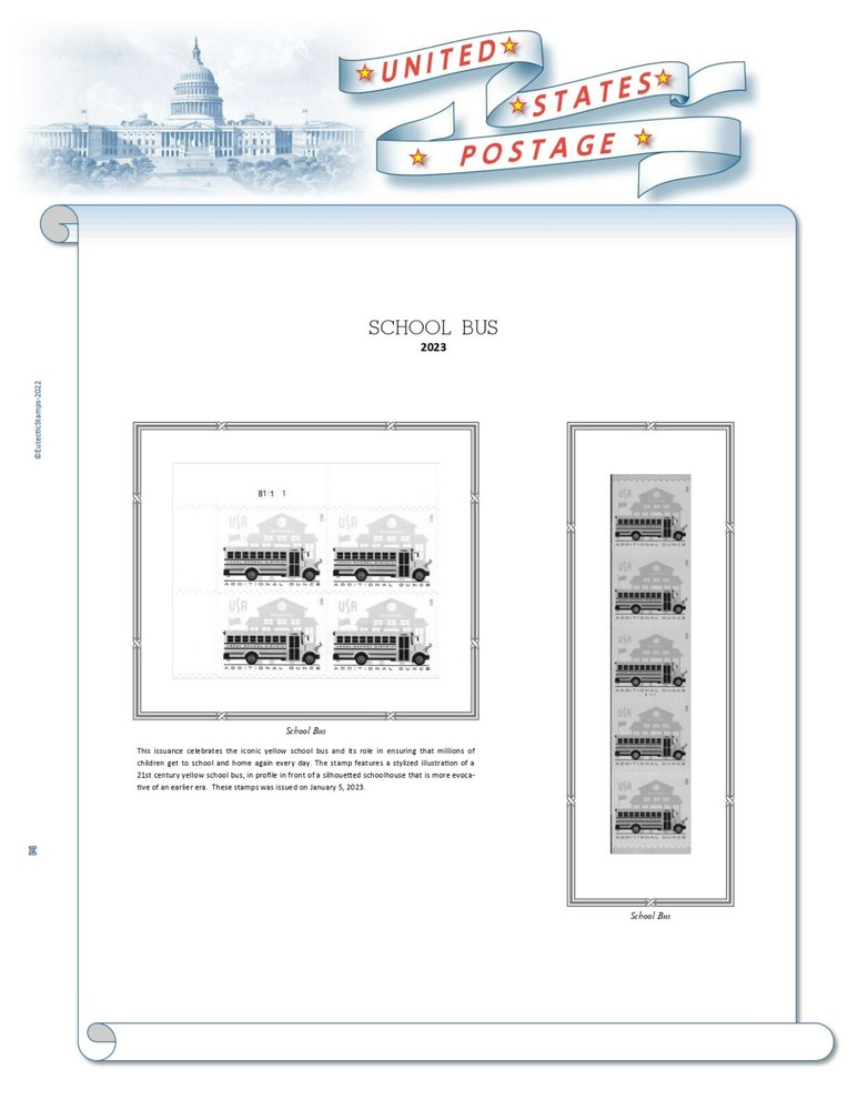 2023 U.S. Regular Issue Plate Block Supplement (White Ace Alternative)