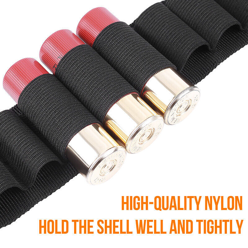 Tactical Shotgun Shell Shotshell Shoulder Ammo Bandolier Sling High Capacity 12G