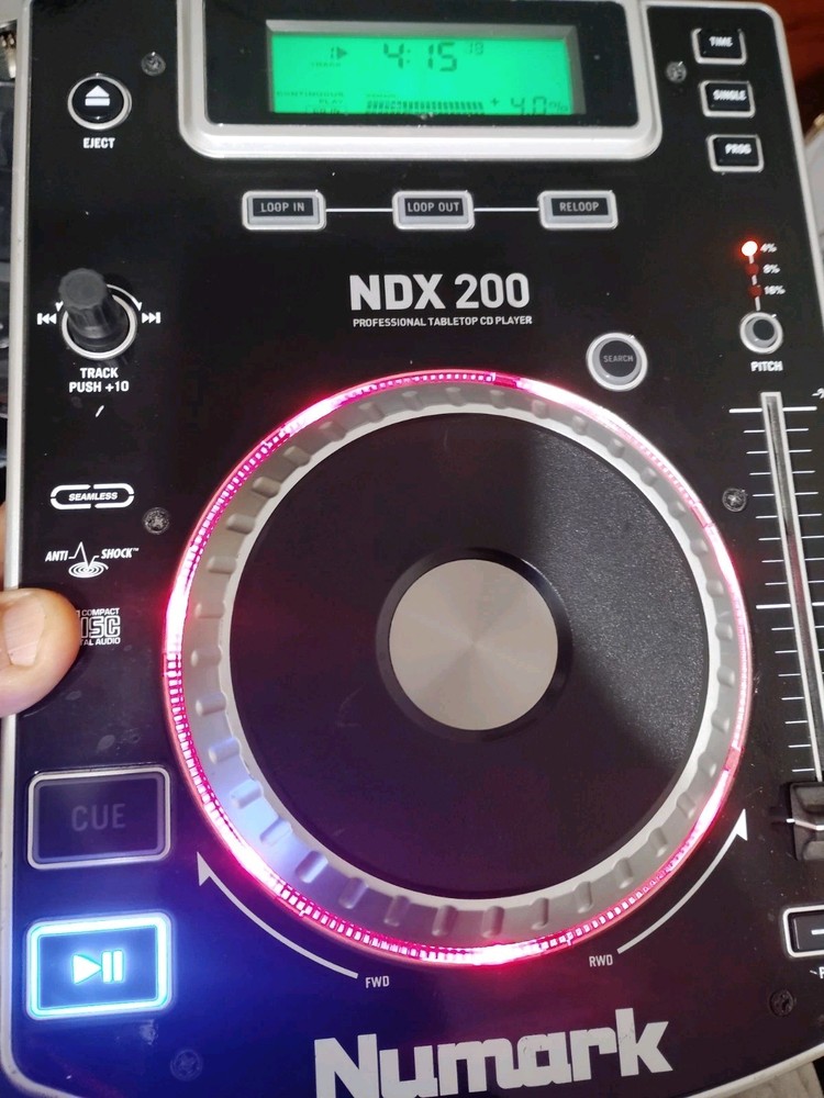 NUMARK DJ NDX200 Professional Tabletop CD PLAYER Mix LOOP Q Digital Working