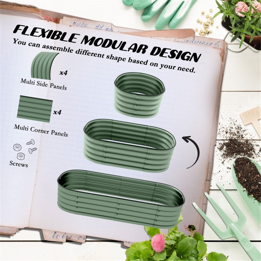 Raised Design Garden Bed Galvanized Planter