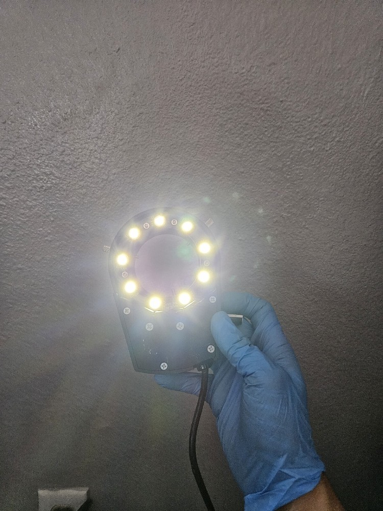 Micro-Lite, LV2000-B, Ring Illuminator light, With Power Supply, LED light used