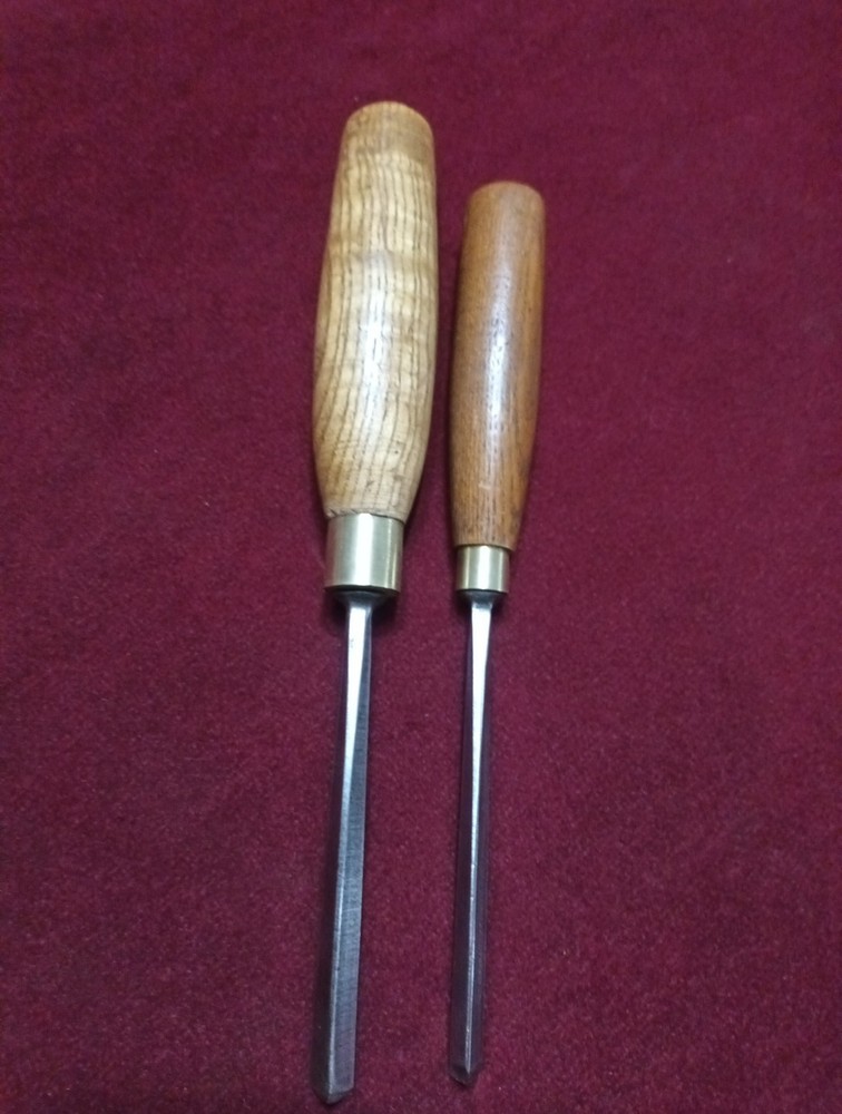 Vintage Two Herring Bros London Cast Steel V Carving Gouges