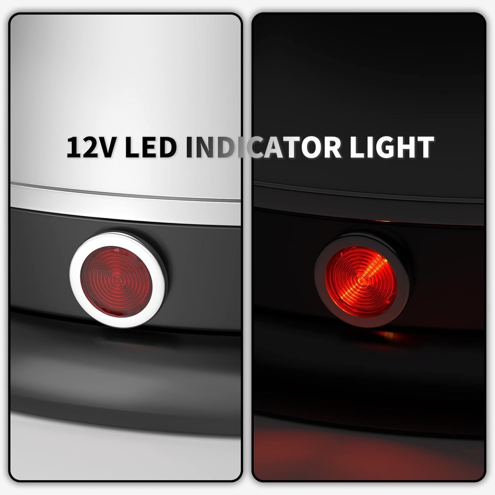 Indicator Light 12V Red Snap-in 1/2" Panel Mount LED Indicator Light 12 Volt ...