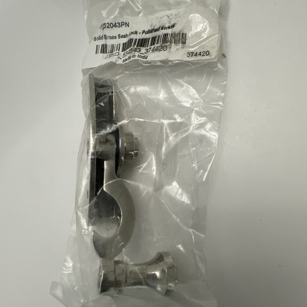 Signature Hardware SH552043/PN Solid Brass Polished Nickel Window Sash Lock