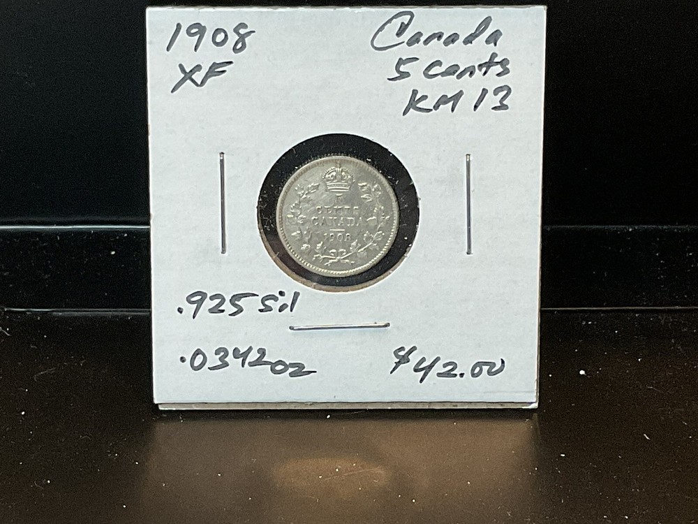 1908 Canada 5 Cents
