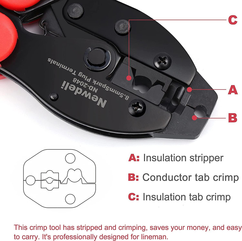 25-Piece Ratchet Spark Plug Wire Crimper Tool Set