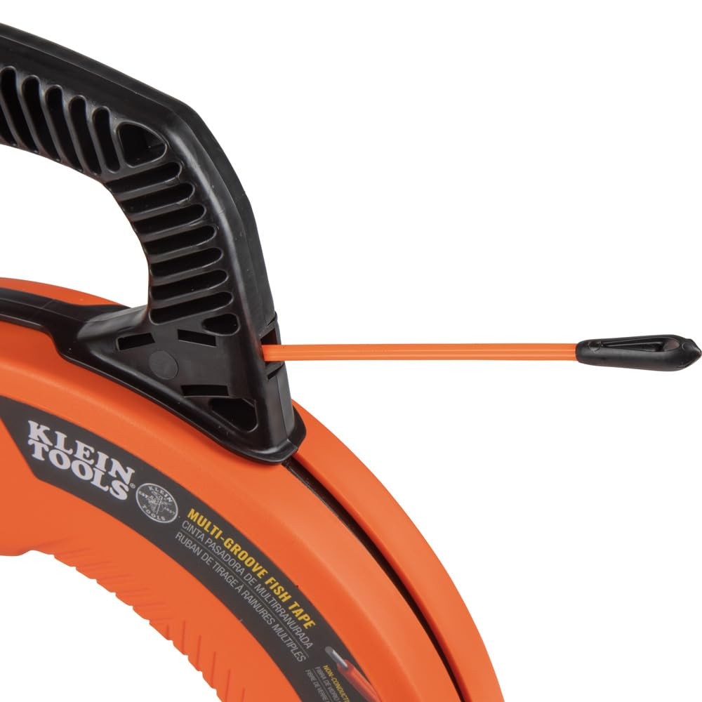 Fiberglass Fish Tape Multi-Groove Wire Puller 56382 Non-Conductive