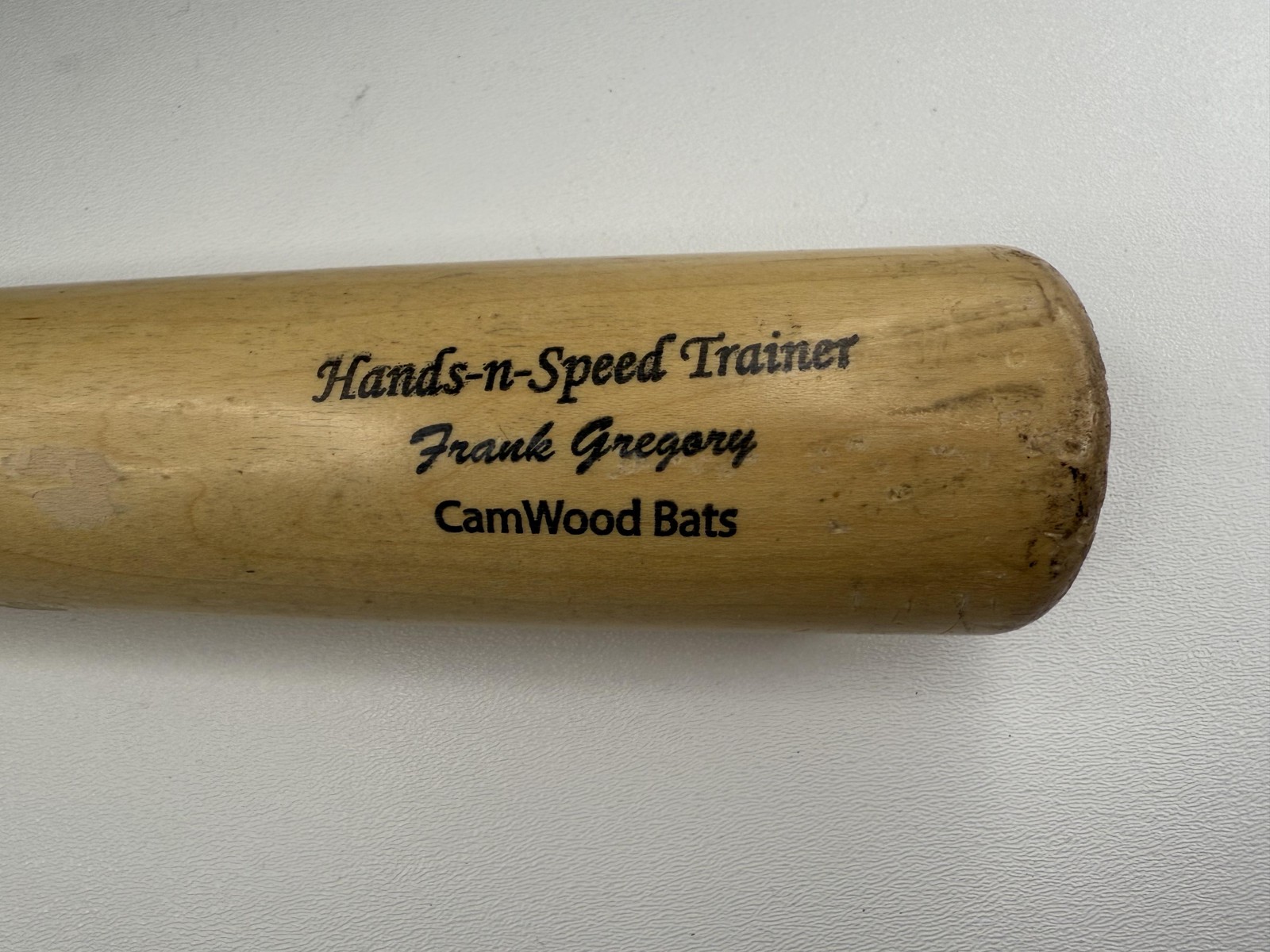 CamWood Hands-n-Speed Trainer Wood Baseball Bat Frank Gregory Lizard Skins Grip