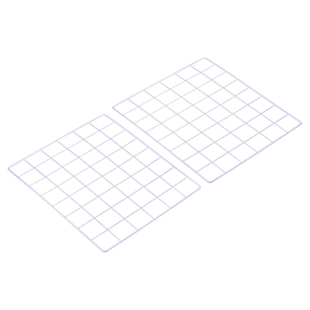 16"x12" Wire Grid Panel, 2 Pack Wall Grid Decorative Board Photo Display White