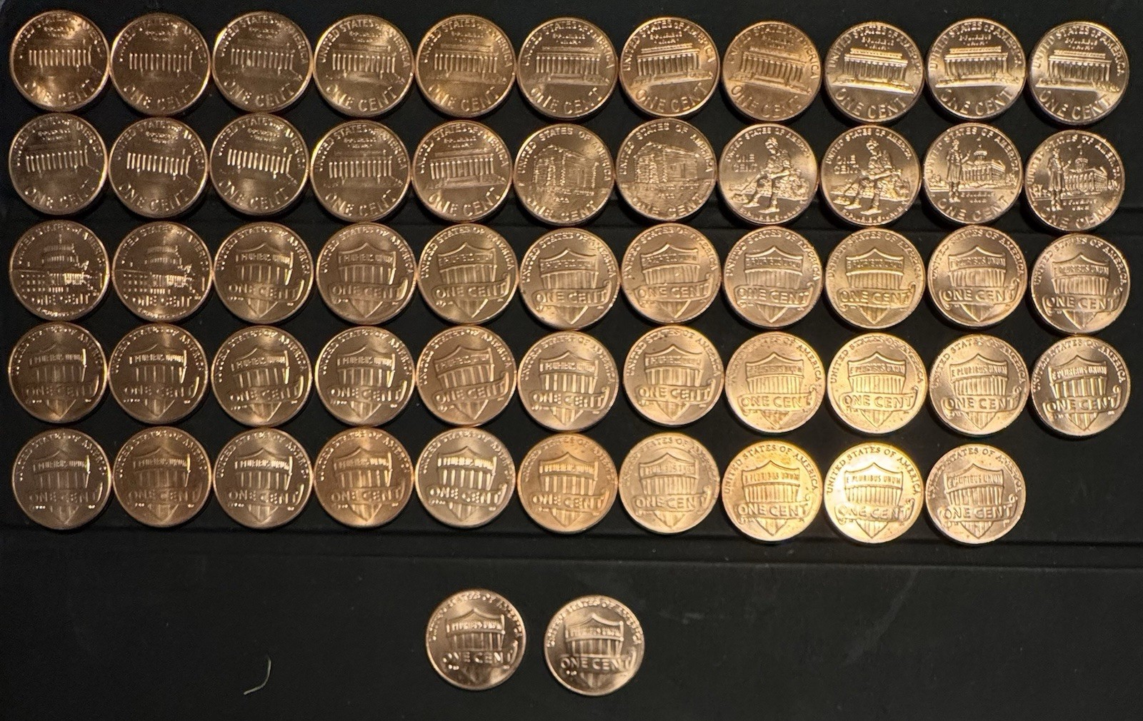 1959-2025 PD 1968-74 S Lincoln Cent Uncirculated BU 142 Coin Set