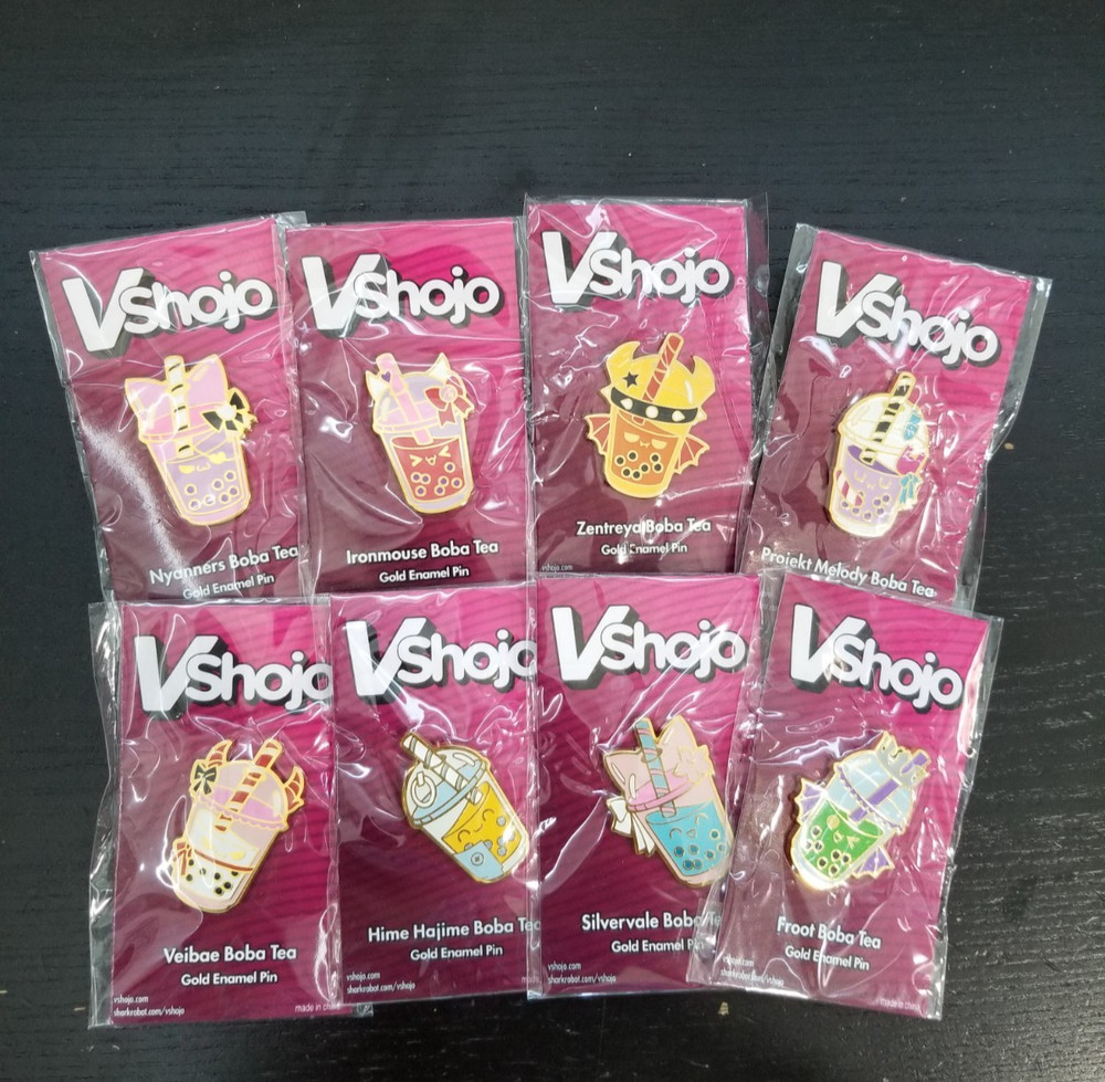 VShojo Boba Tea pin bundle (8pcs)