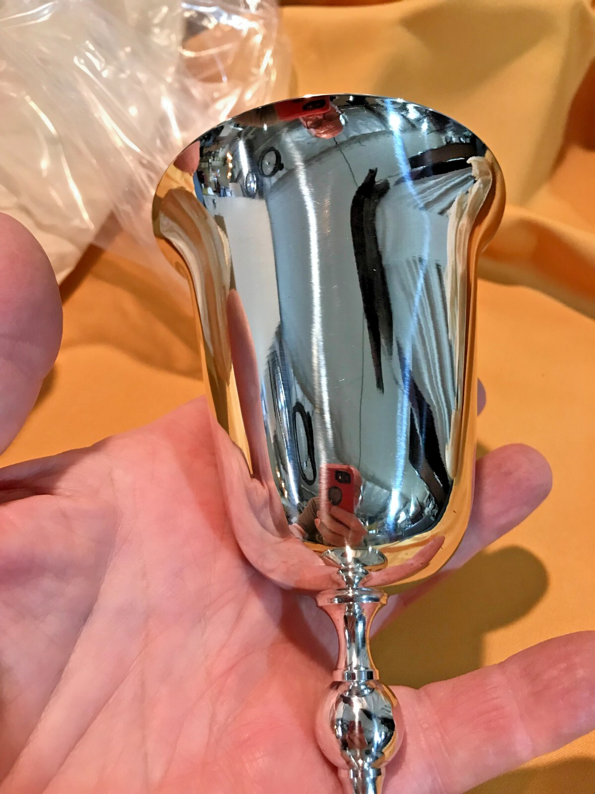 Pair NEW IN BOX OLD STOCK William Adams Silverplate WATER GOBLETS Made in Italy