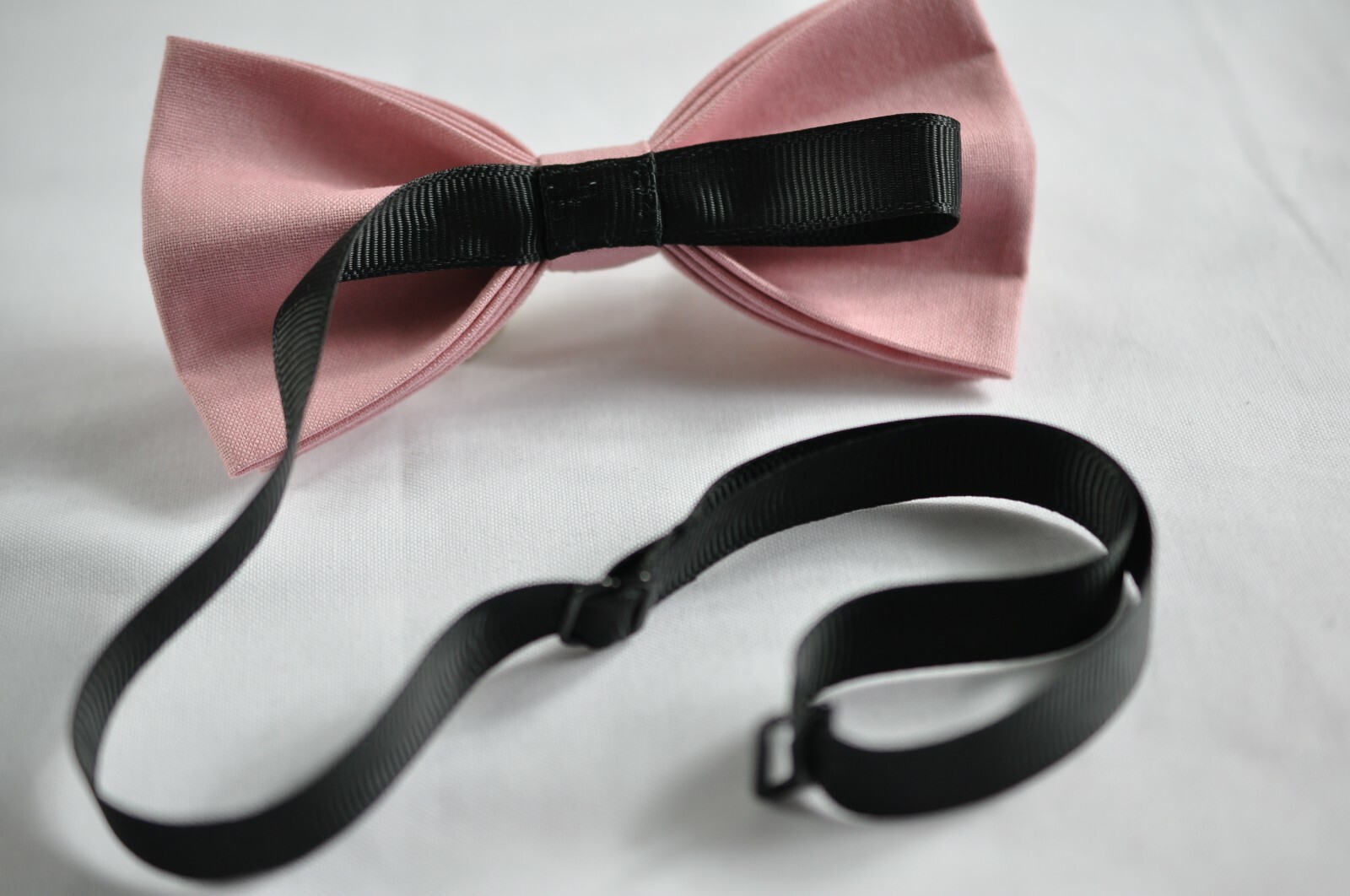 Dusky Dusty Rose Blush Pink Bow Tie + Navy Blue Suspenders Braces for all ages