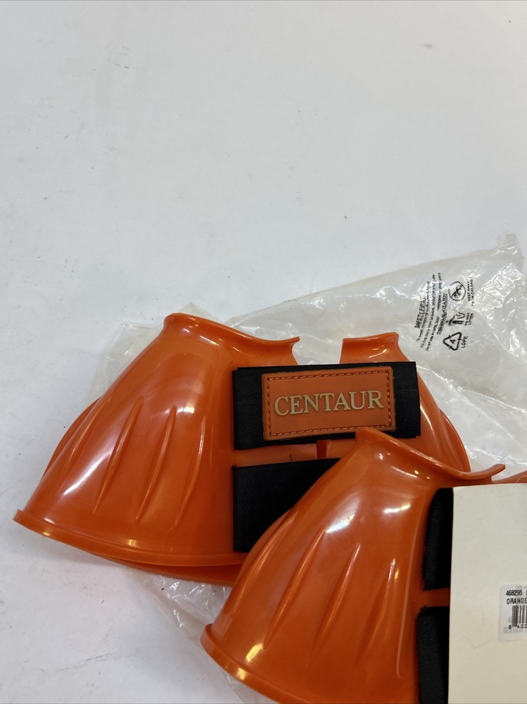 Centaur PVC Ribbed Double Hook & Loop Bell Boots 2 Pack