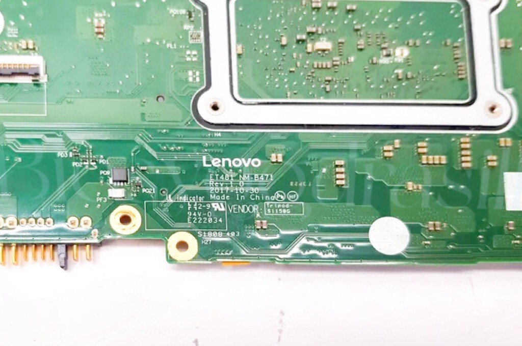 LENOVO THINKPAD T480S, FIRMWARE FIXES BIOS CHIP NM-B471 (TYPE: 20L7, 20L8)