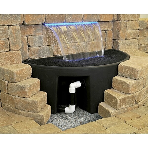 Atlantic Color Falls 36" Complete Formal Pondless Waterfall Kit - Ice Blue