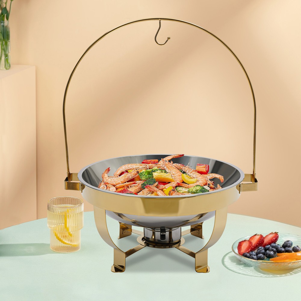 Gold Chafing Dish Buffet Set, Buffet Servers, Round Buffet Sets