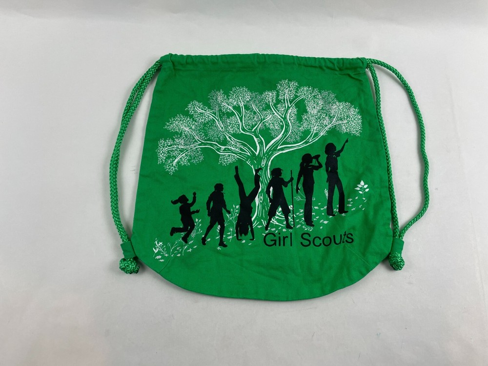 Girl Scouts Drawstring Backpack Green