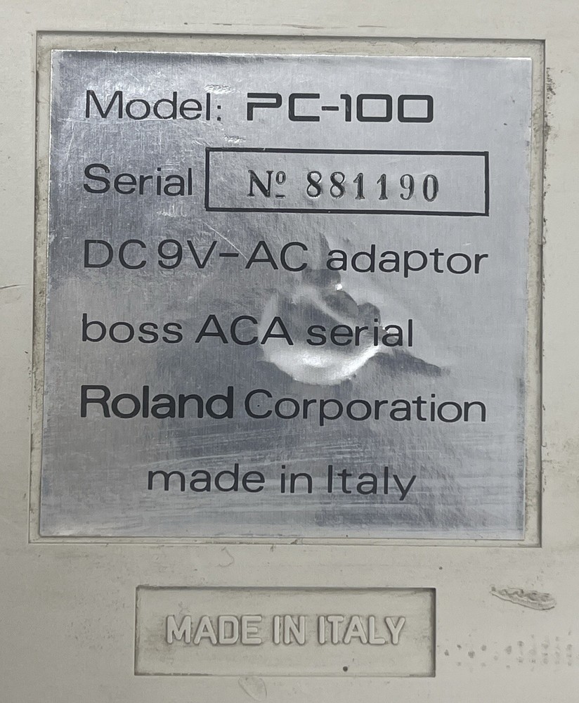 Rare Vintage Roland PC-100 Midi Keyboard Controller Untested