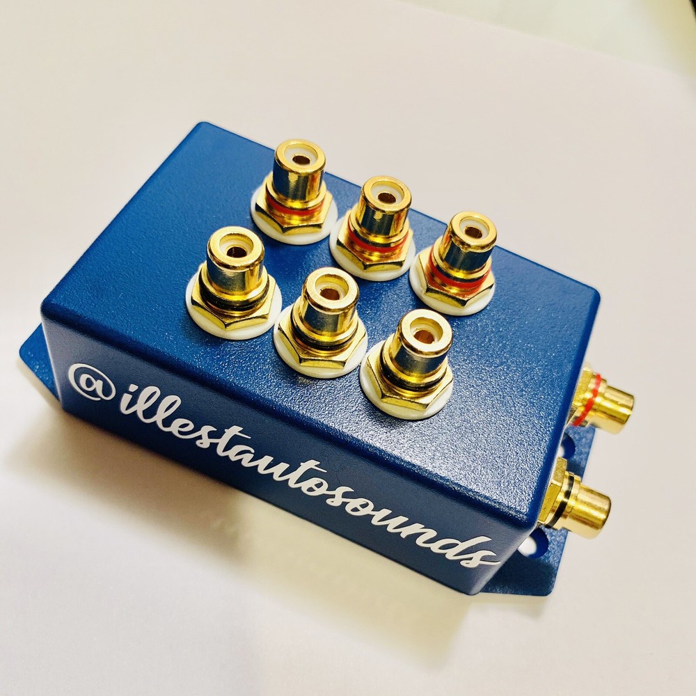 rca distribution block 1-3 rca splitter In Blue