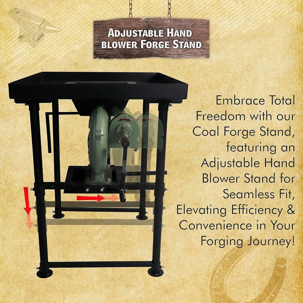 Coal Forge Stand & fire Pot Blacksmith Forge kit- Forge Starter kit Tool kit