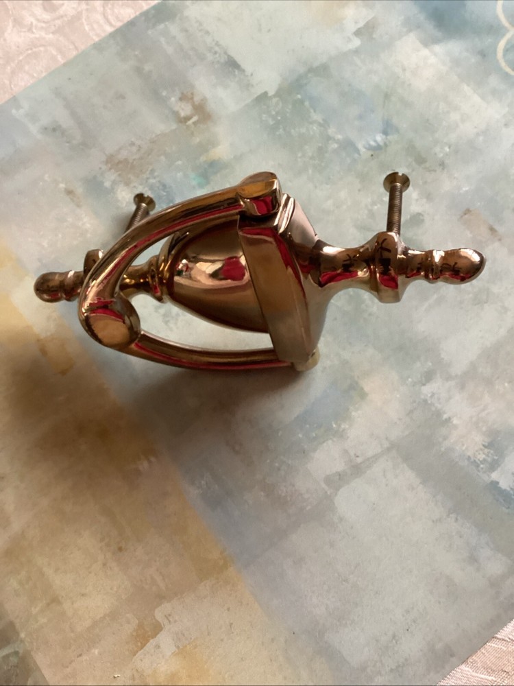 Vintage Brass Solid Brass Door Knocker Colonial Style . EUC!