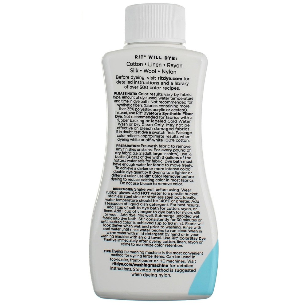 4 Pack Rit All Purpose Dye, Aquamarine, 8 fl oz