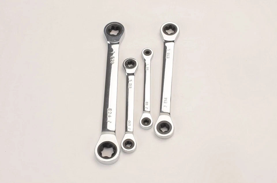FLZOSPER E-Torx Double Box Ratcheting Wrench, E6x E8，Heavy Duty CR-V Box Ratc...