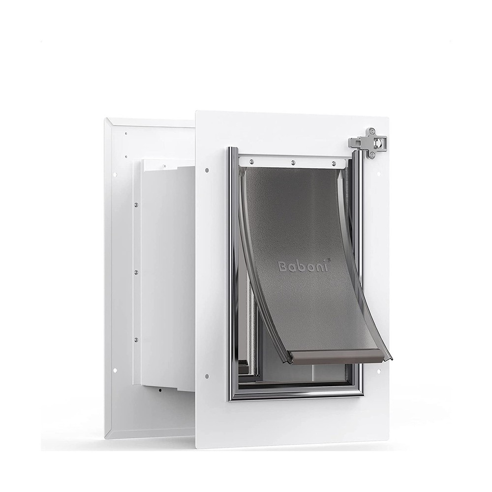 Baboni Pet Door for Wall, Steel Frame and Telescoping Tunnel, Alumi... Fast Ship