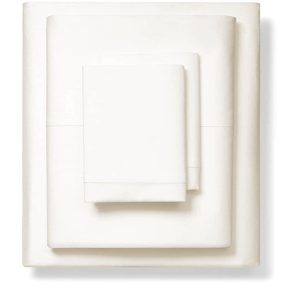 Lovely Solid Ivory Sheet Collection 1000/1200 TC 100% Cotton