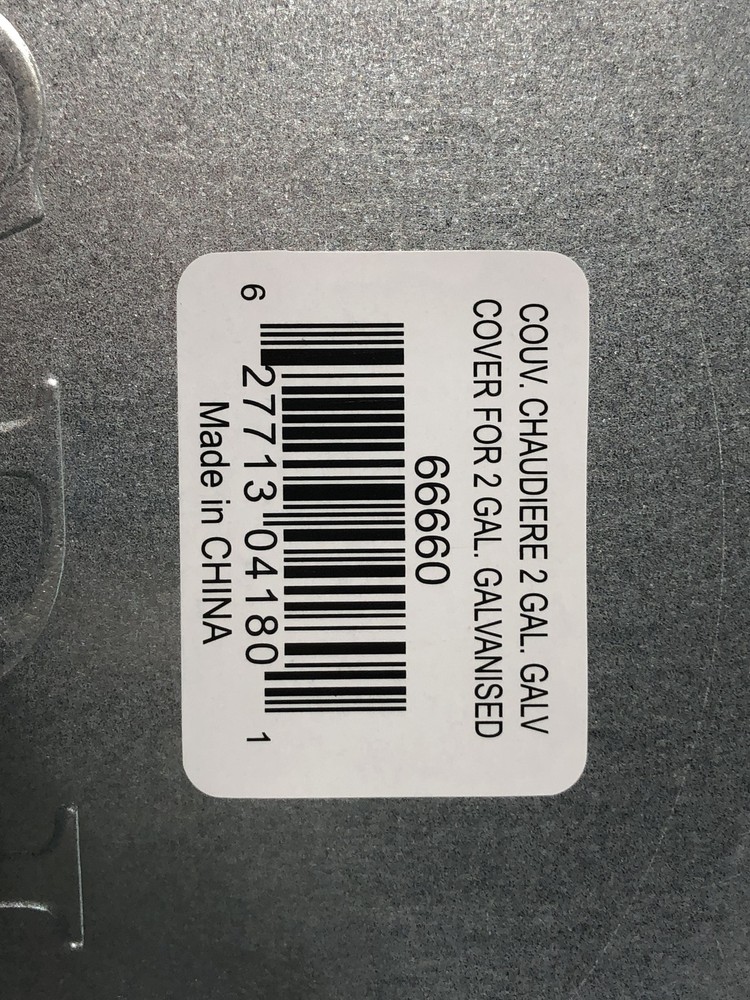 CDL 66660 Galvanized Steel Cover for 2 Gal. Container - 5 Pack