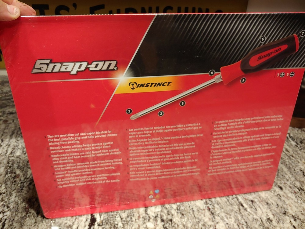 Snapon Tools 8pc Instinct Screwdriver Set - RED - SEALED