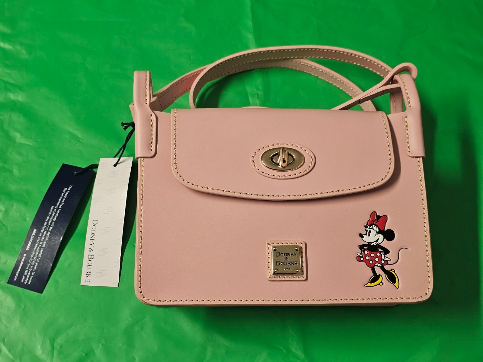 2026 Disney Parks Dooney & Bourke Valentines Day Minnie Mouse Pink Crossbody Bag