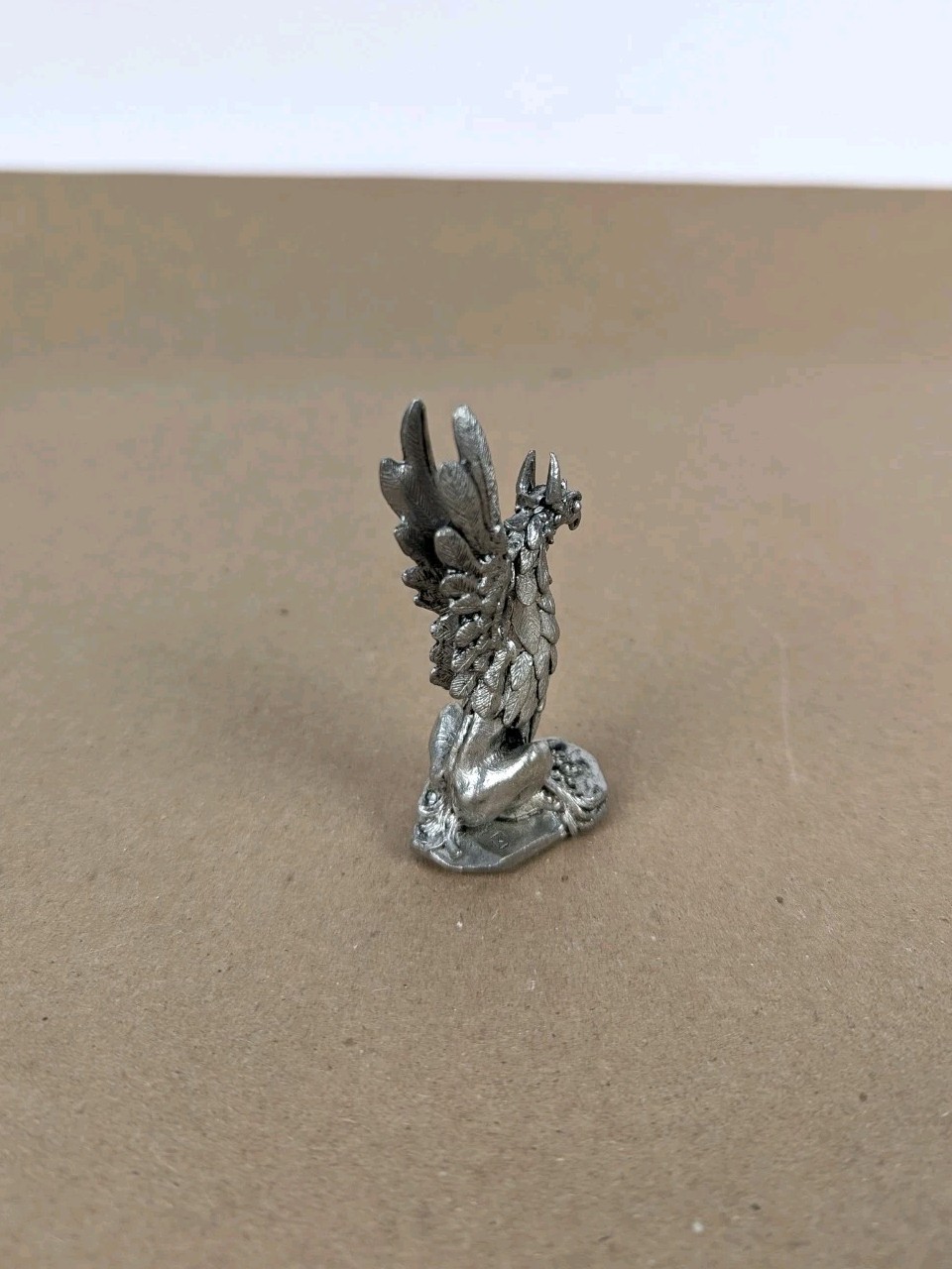 Vintage Pewter Sitting Gryphon Griffin Figurine by James Lane Casey Fantasy 3.5"