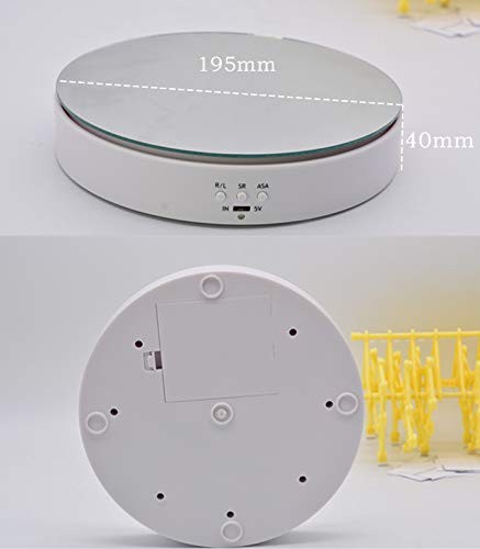 Motorized Rotating Stand, 7.67Inch Max Loading 22Lb Battery USB Use Display T...