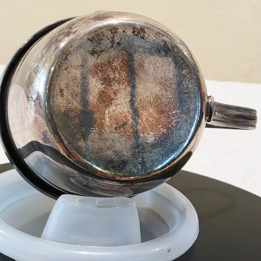 Vintage Silverplate Baby's First Sippy Cup Mug with Teddy Bear Design