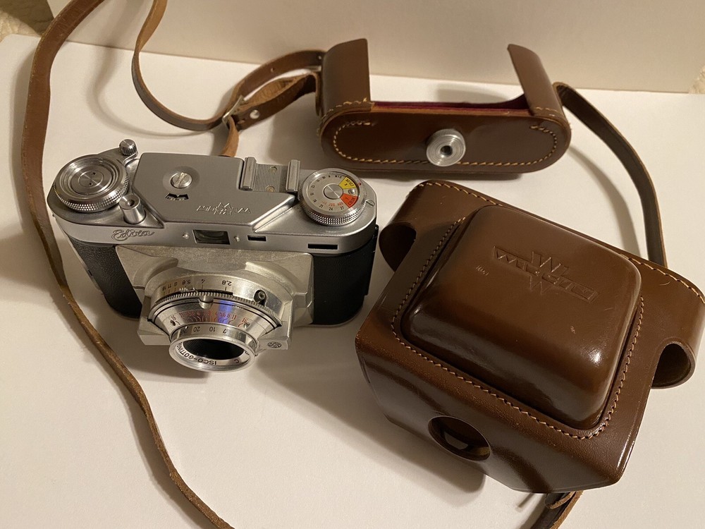 WIRGEN Edixa II (Model C) 35mm Rangefinder Camera & Leather Case, Germany 1957