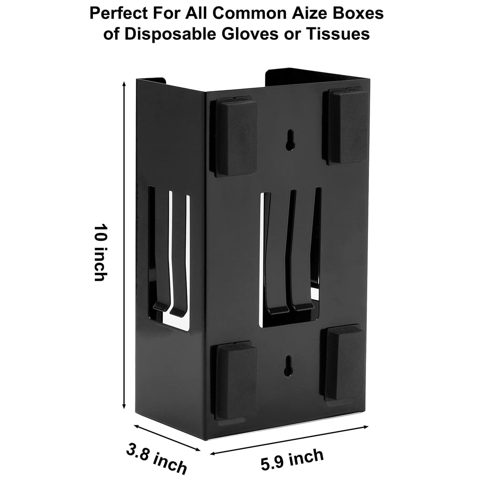 2PCS Magnetic Glove/Tissue Dispenser Black & Red 8LBS Glove Dispenser Wall Mount