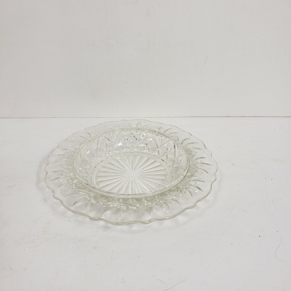 Beautiful Glass Deco Rigged Style Candy Dish