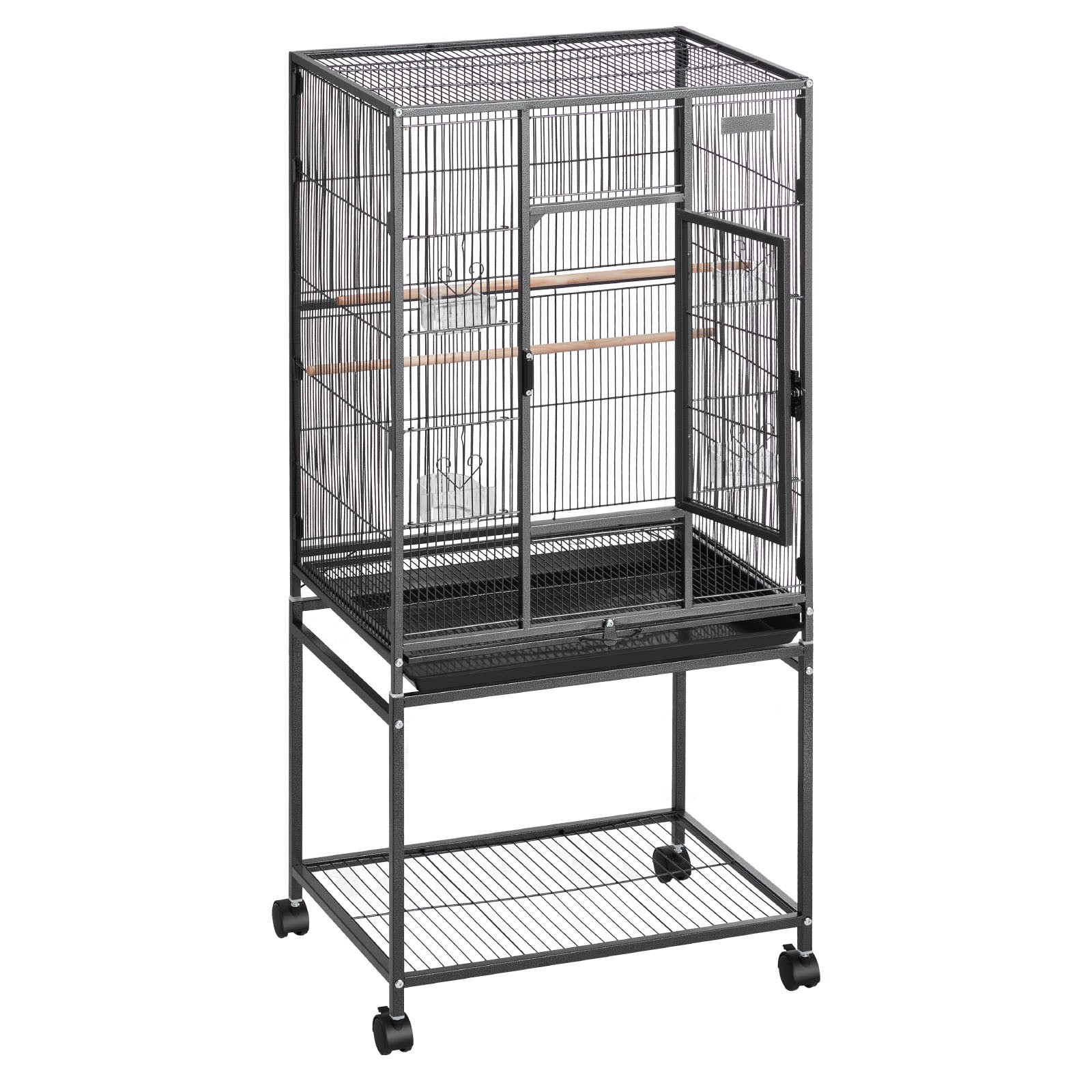Uimoso Bird Cage with Flat Top, 24.6 x 16.7 x 53.9 inch, Durable Wrought Iron