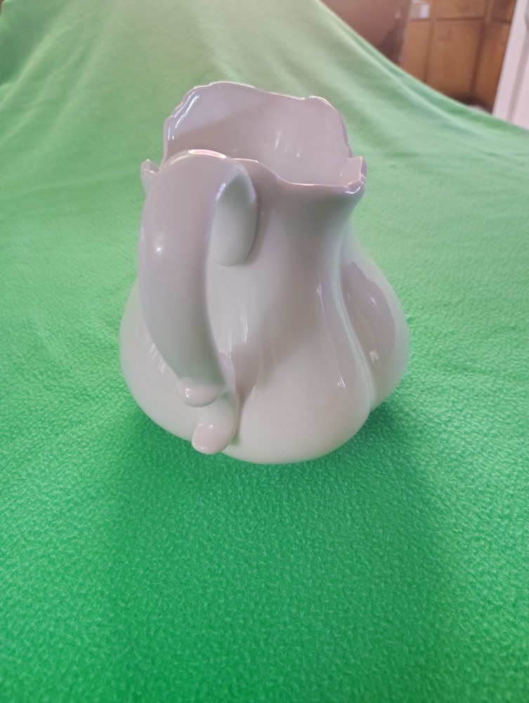 Kaldun & Bogle Neoclassical Crown Hallmark White Ceramic Pitcher Vase