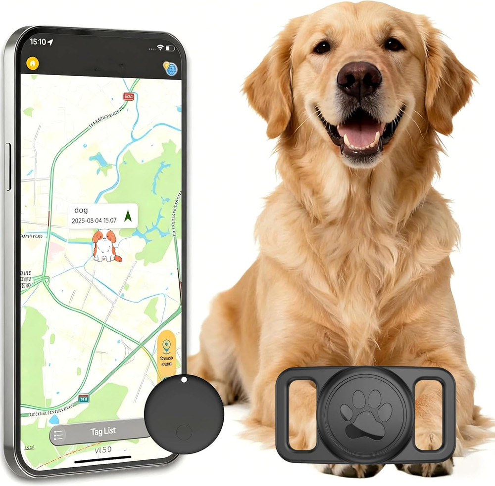 GPS Collar for Dogs,Pet Tracker (Android Only) Smart Tag,Waterproof Compatible w