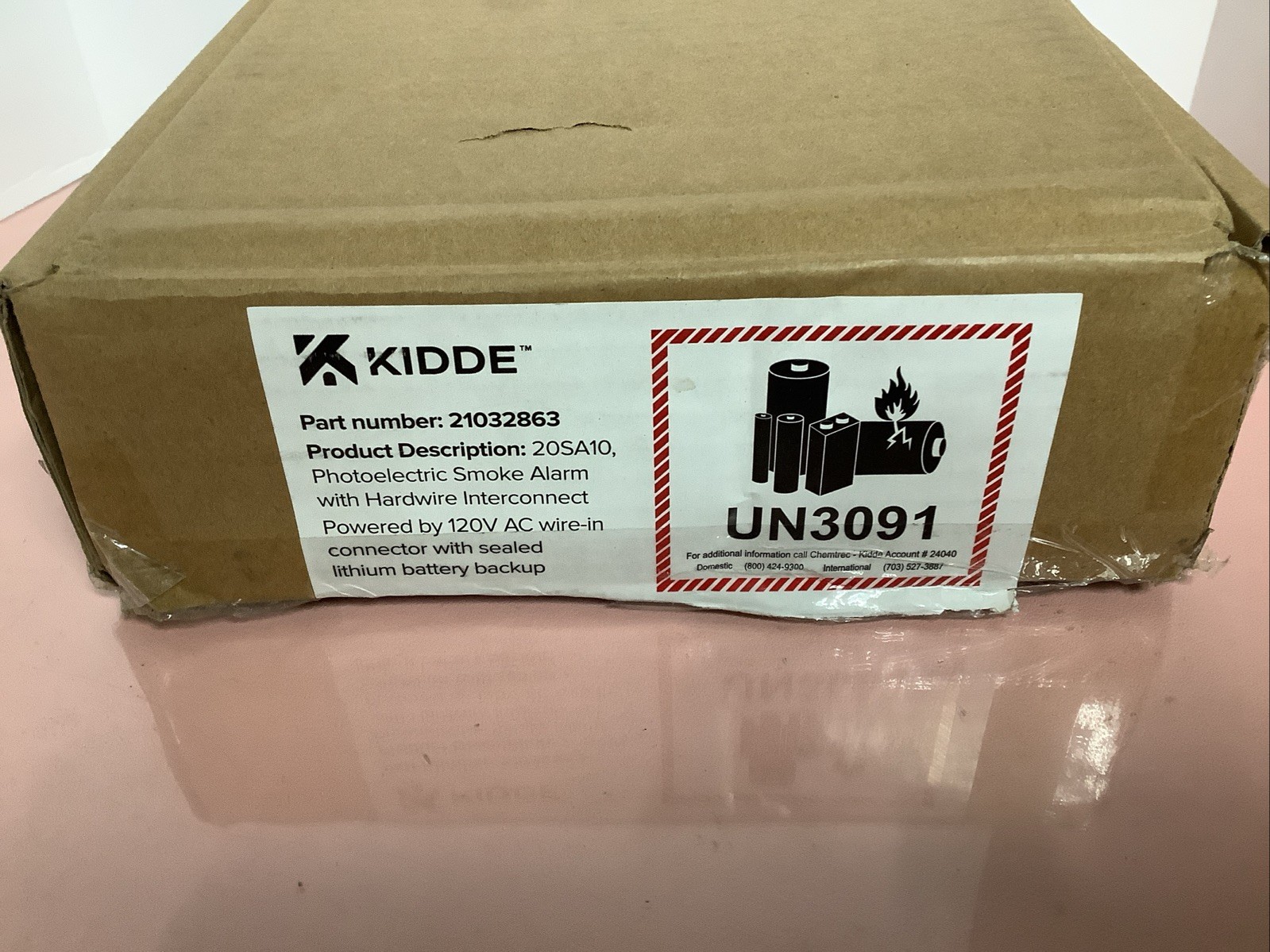 Kidde 20SA10 Hardwired Photoelectric Smoke Detector Interconnectable 21032863