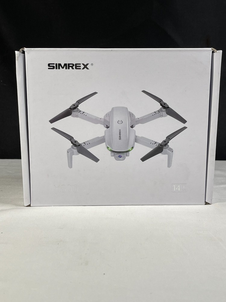 Simrex X800 Gray Adjustable Angle Foldable Quadcopter Drone With Camera Ages 14+