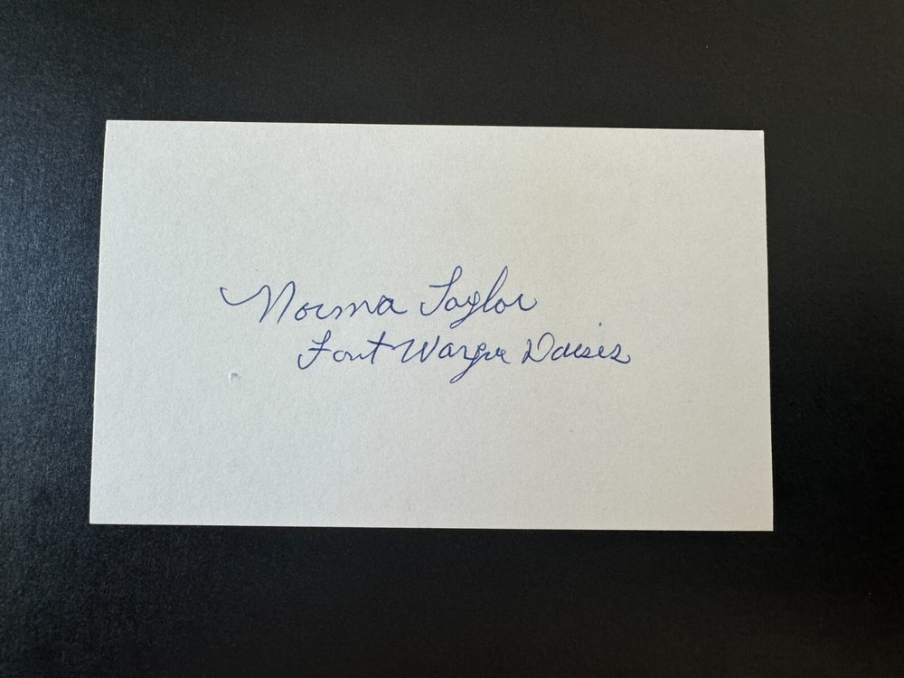AAGPL Signed Baseball Autograph - Norma Taylor, Ft. Wayne Daises